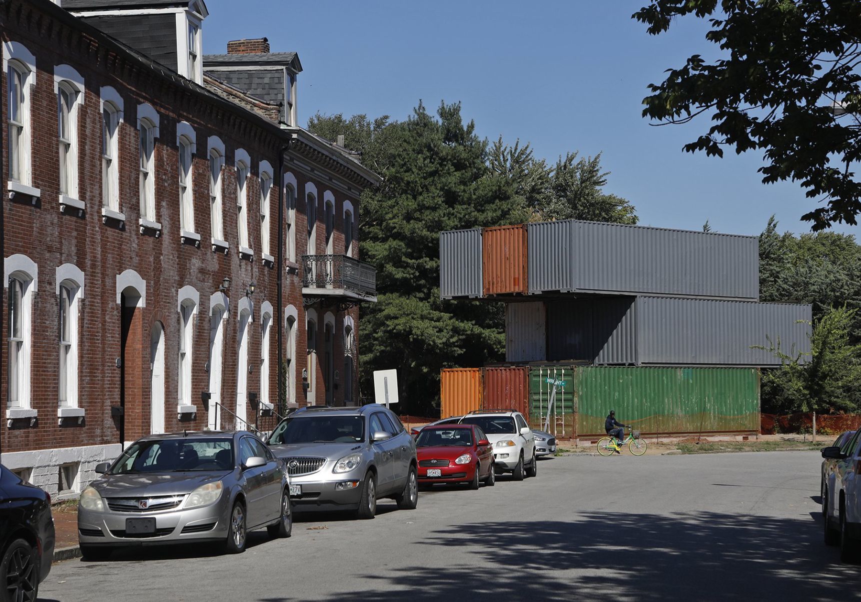 Shipping container home going up near Crown Candy